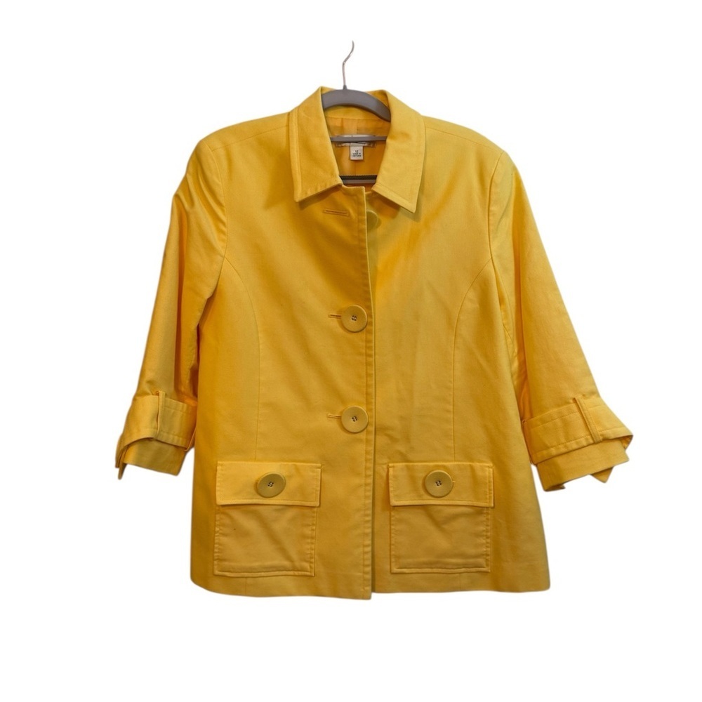 Coldwater Creek Yellow Trench Coat